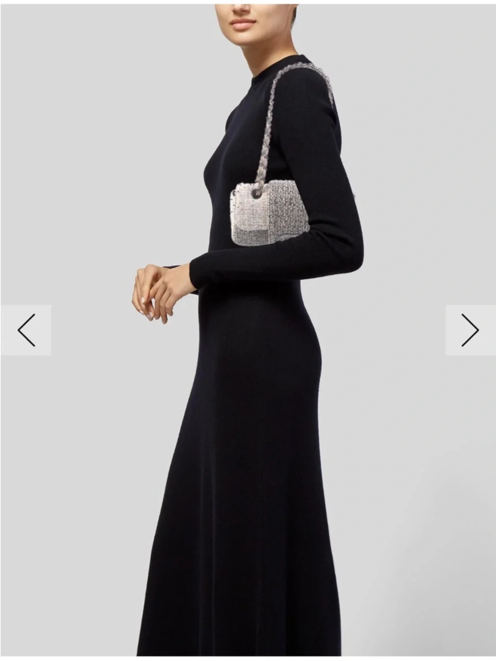 CHANEL Tweed Mini Flap Bag in Beige and Gray - Picture 2 of 5